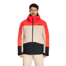 Ziener zimowa kurtka narciarska Taraino-Z (wodoodporna, wiatroszczelna, ciepła) 2025 czerwono/piaskowo/czarna męska